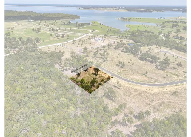 a view of a water with an outdoor space