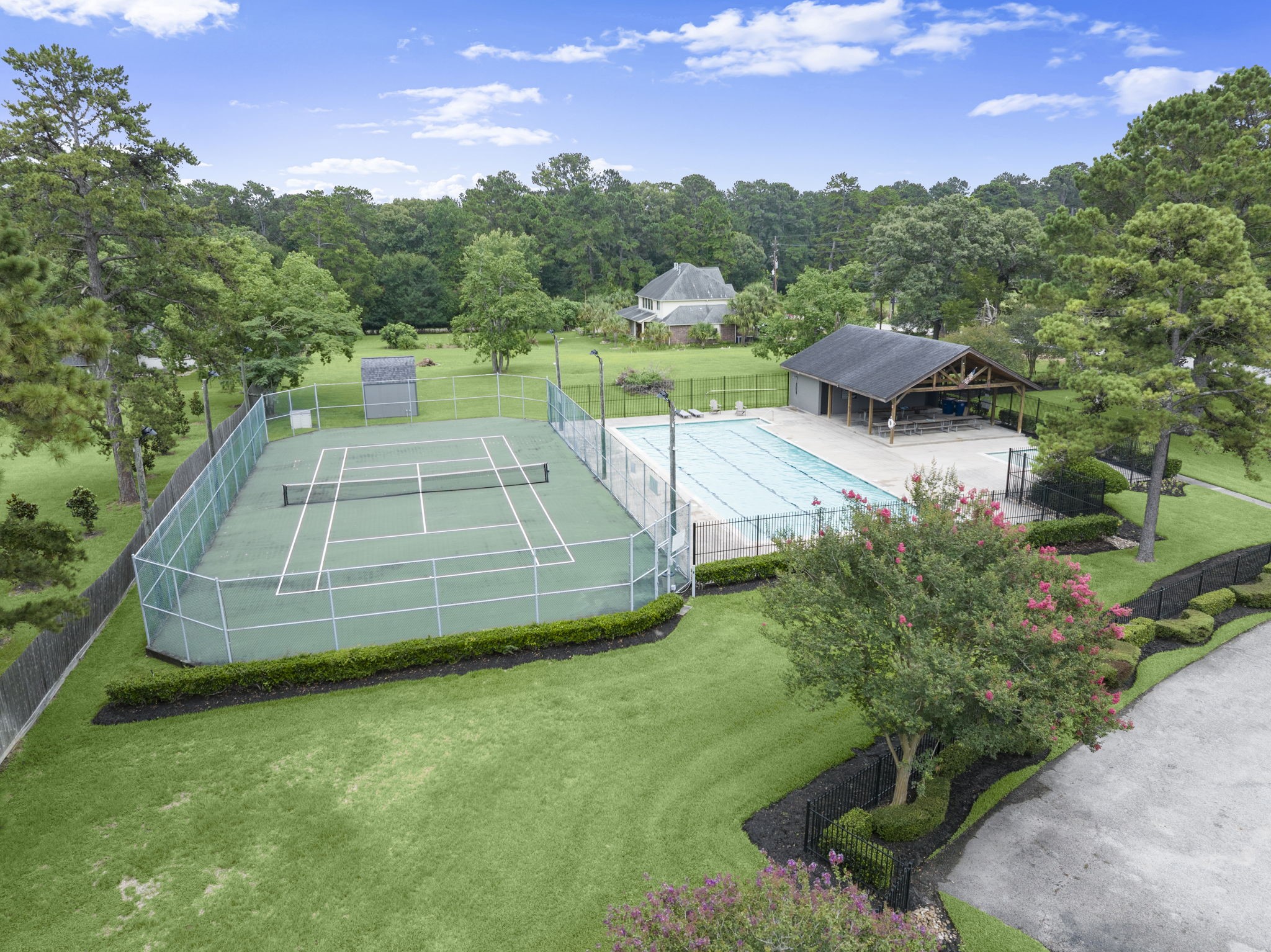 2326 Timbergreen Circle Magnolia, TX 77355 - Photo 42 of 43 a view of a backyard with mountain view
