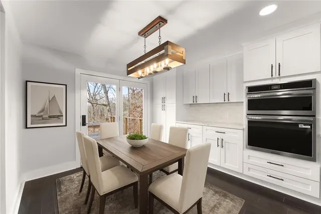 a backyard of a house with seating space