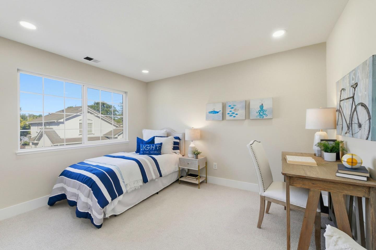 101 Glen Alpine Court Mountain View, CA 94043 - Photo 25 of 38 a bedroom with a bed and a table