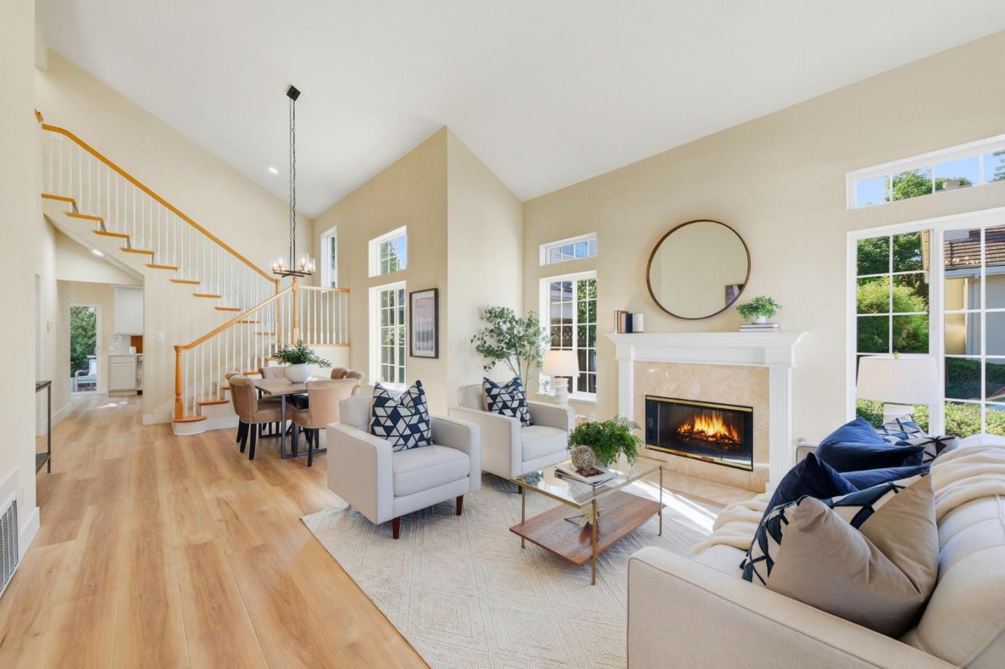 101 Glen Alpine Court Mountain View, CA 94043 - Photo 5 of 38 a living room with furniture and a fireplace