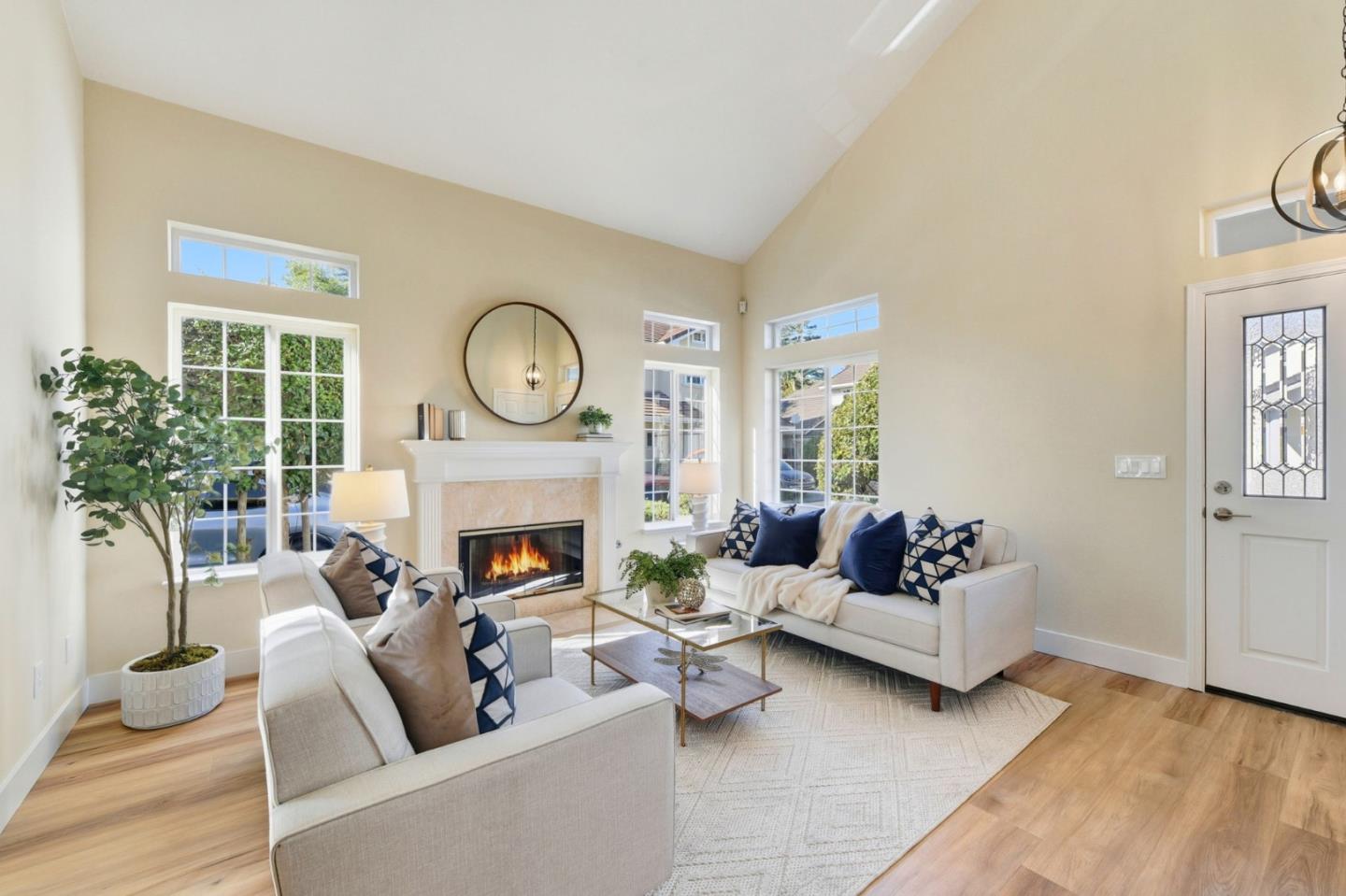 101 Glen Alpine Court Mountain View, CA 94043 - Photo 7 of 38 a living room with furniture and a fireplace