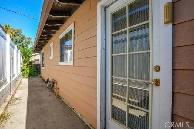 a view of front door of house