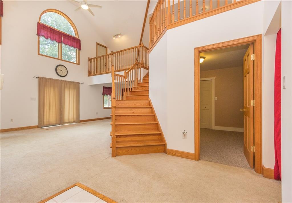 604 Golf Course Road Aliquippa, PA 15001 - Photo 8 of 23 Huge family room addition with lovely staircase and upper loft.