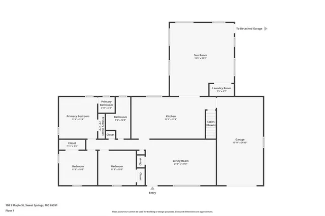 $225,000 | 108 South Maple Street, Sweet Springs, MO 65351