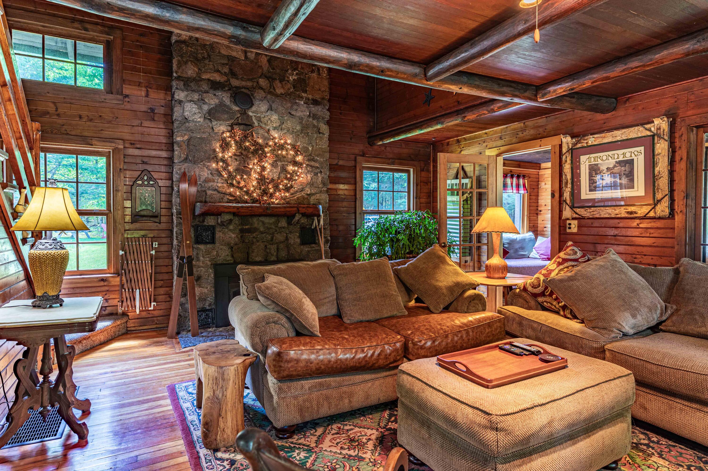 103 Gray Lake Road Old Forge, NY 13420 - Photo 13 of 32 Beautiful Stone Fireplace