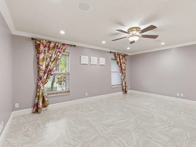 a view of a livingroom with a flat screen tv