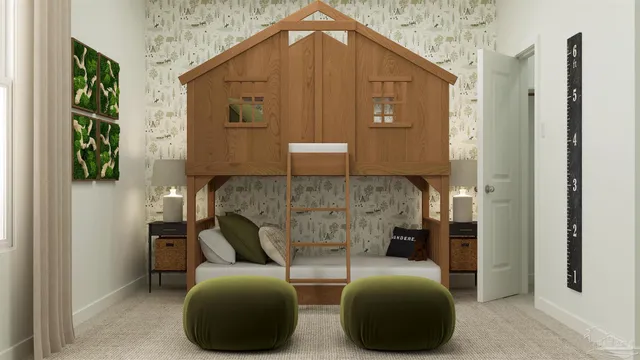 a view of balcony with furniture