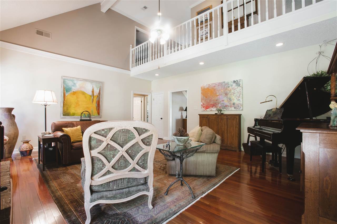 2186 Sunset Road Germantown, TN 38138 - Photo 9 of 25 The Great room really is.... lots of light filled space, gas fireplace and French doors leading to the patio.