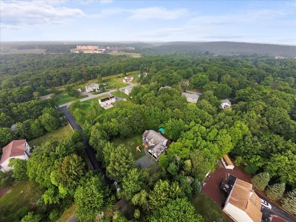 an aerial view of multiple house