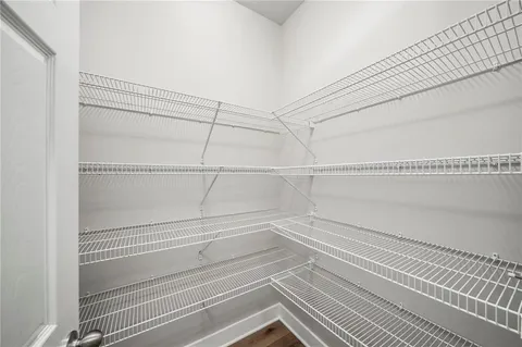 a view of a room with an empty racks