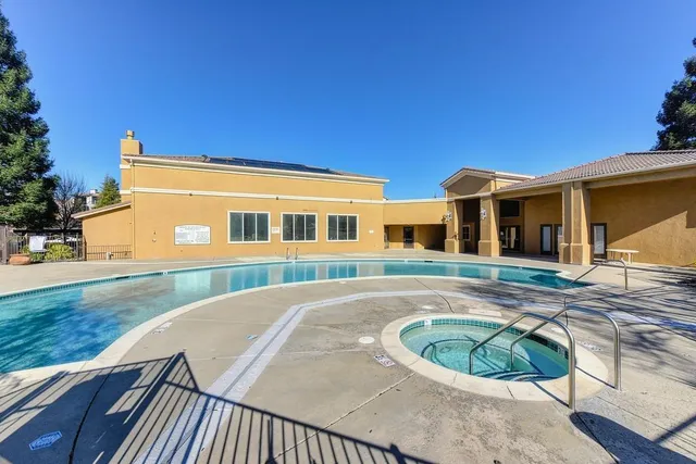a house with a swimming pool