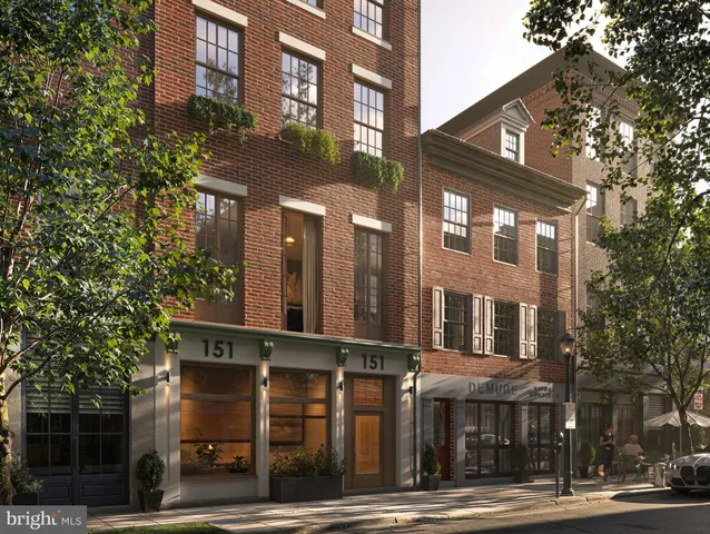 a view of a building and a street