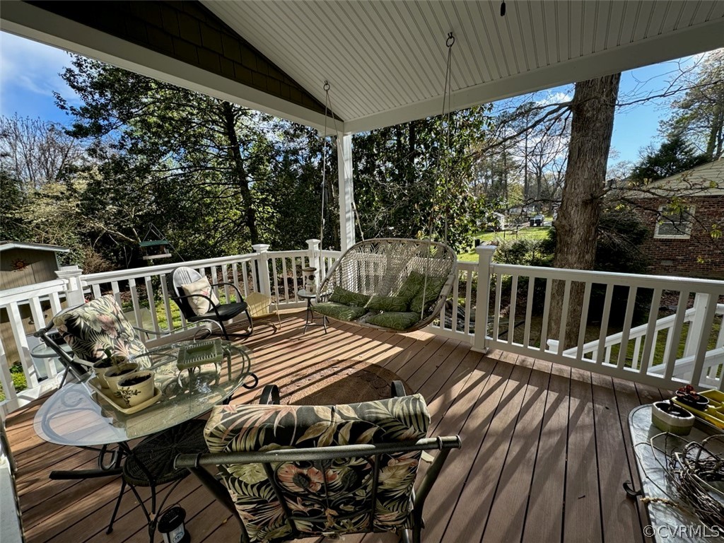 3601 Kiefer Road Chester, VA 23831 - Photo 33 of 46 a view of balcony with furniture and wooden deck