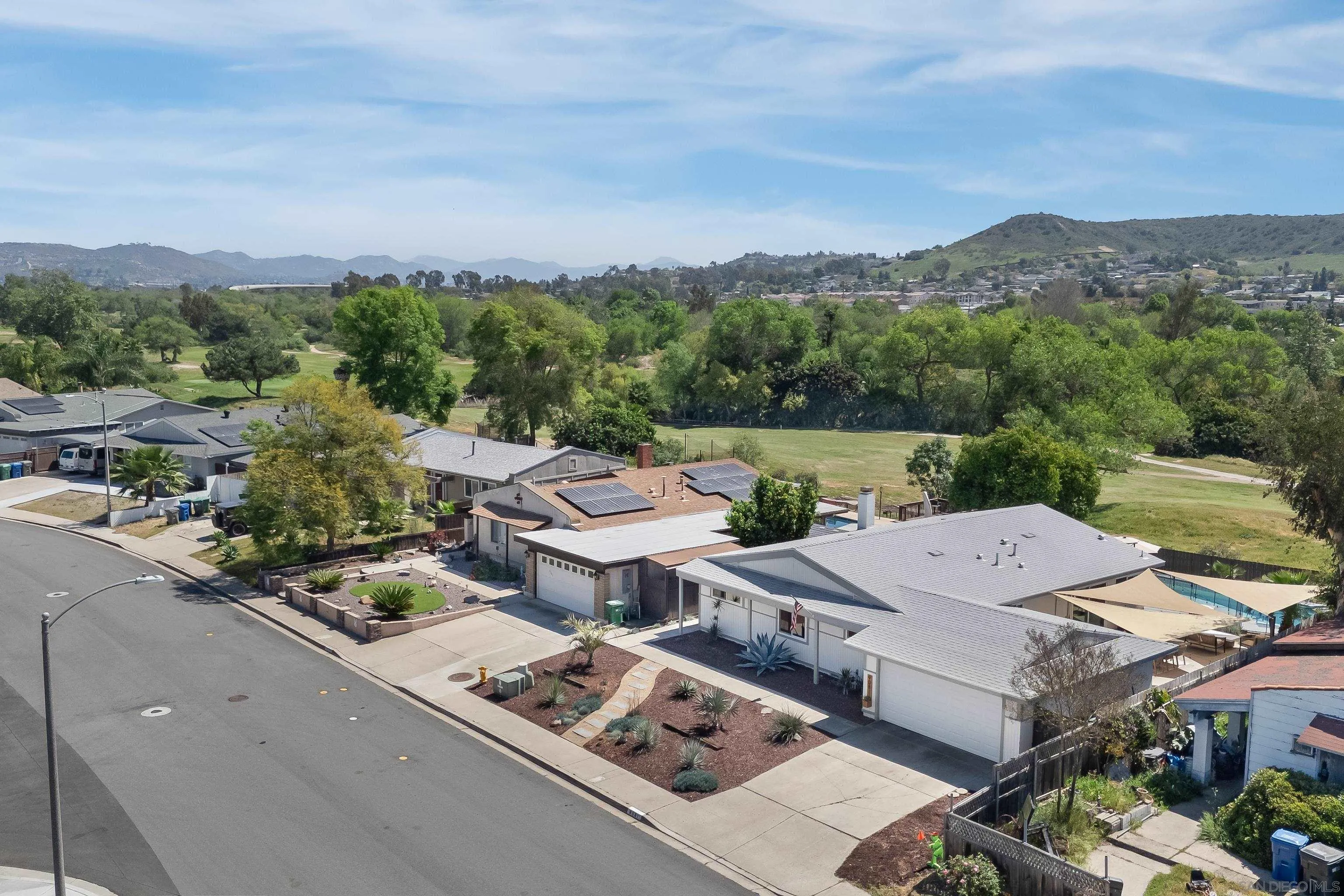 9081 Inverness Road Santee, CA 92071 - Photo 49 of 53 an aerial view of a house with mountain view