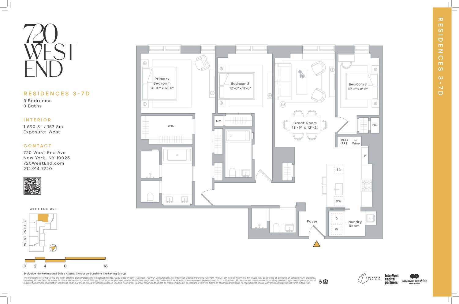 720 West End Avenue, Unit 5D Manhattan, NY 10025 - Photo 18 of 18 a picture of a floor plan