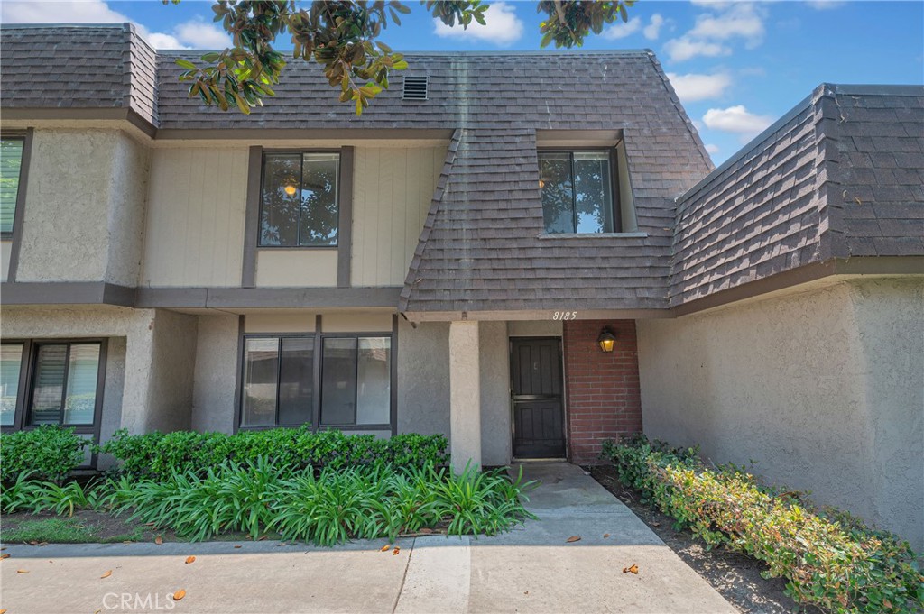 a front view of a house