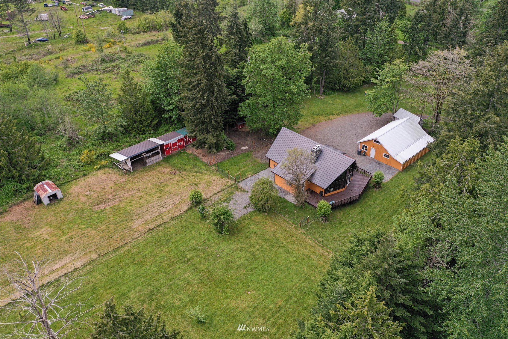 15722 240th Street East Graham, WA 98338 - Photo 39 of 40 an aerial view of a house with a yard