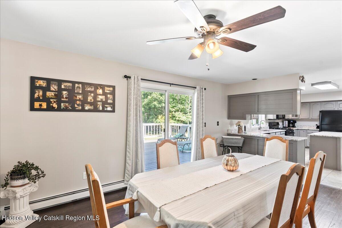 29 Stone Mountain Road Round Top, NY 12473 - Photo 11 of 36 a view of a dining room with furniture window and outside view