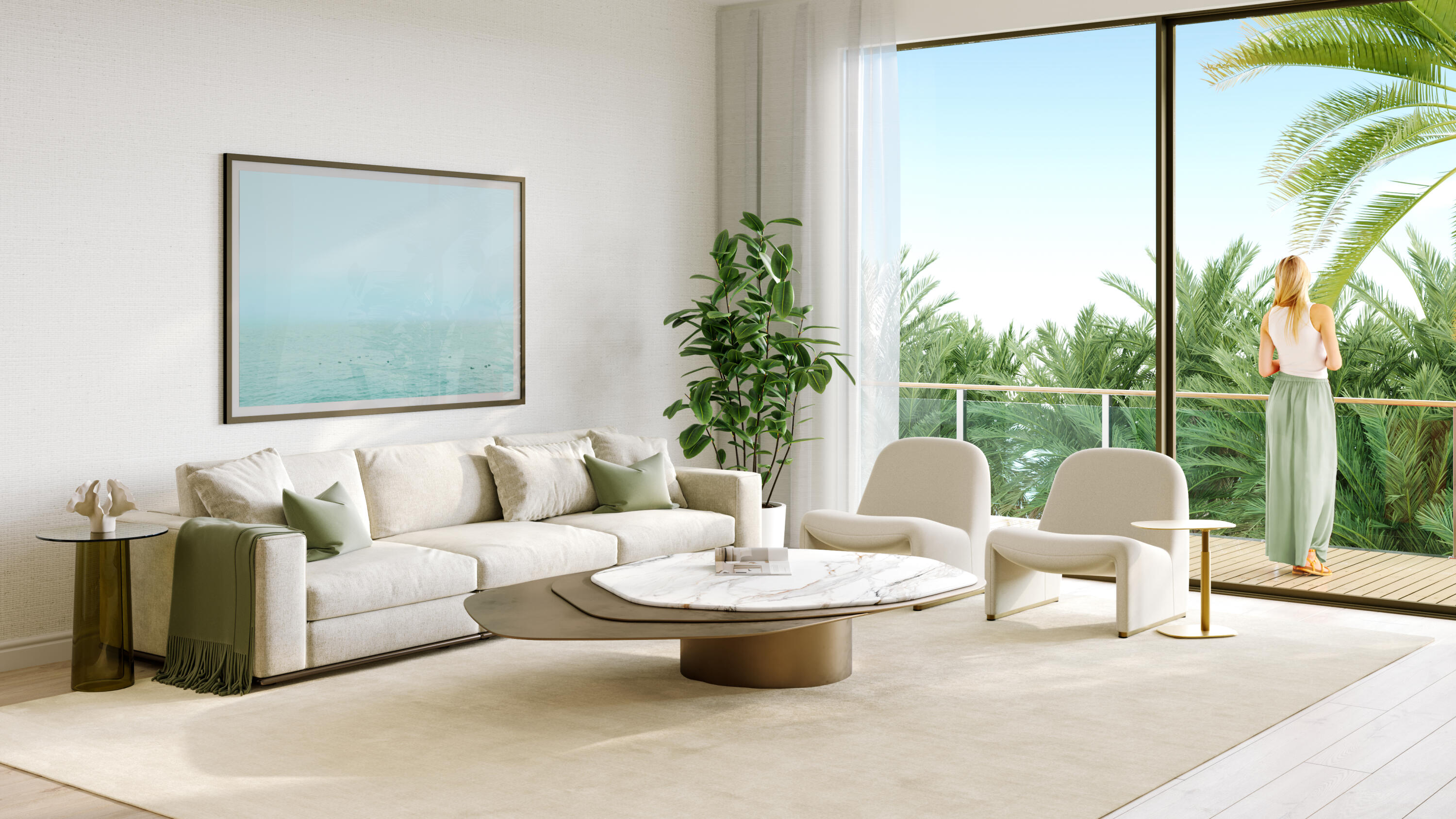 318 Southeast 5th Avenue, Unit C304 Delray Beach, FL 33483 - Photo 2 of 20 a living room with furniture and a large window