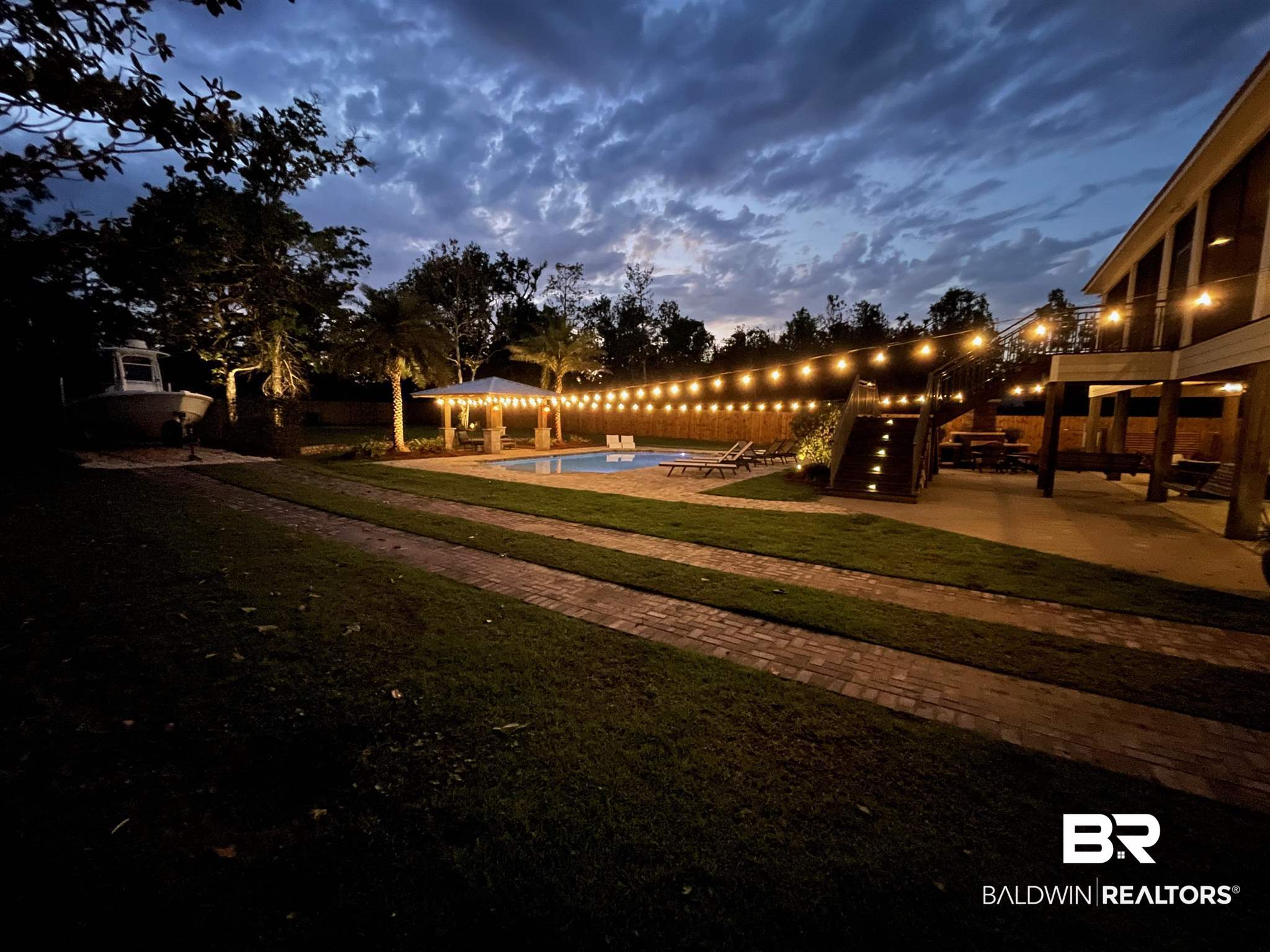 4795 Holder Road Orange Beach, AL 36561 - Photo 36 of 39 Backyard at Night