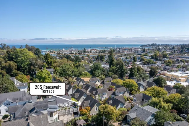 an aerial view of a city