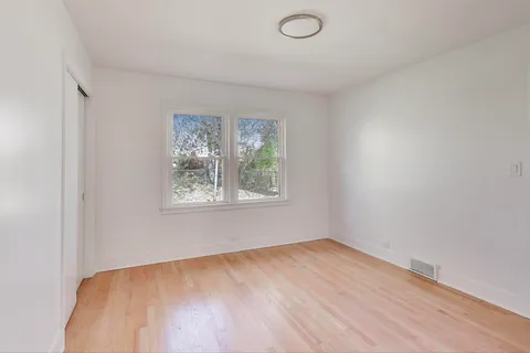 an empty room with a window