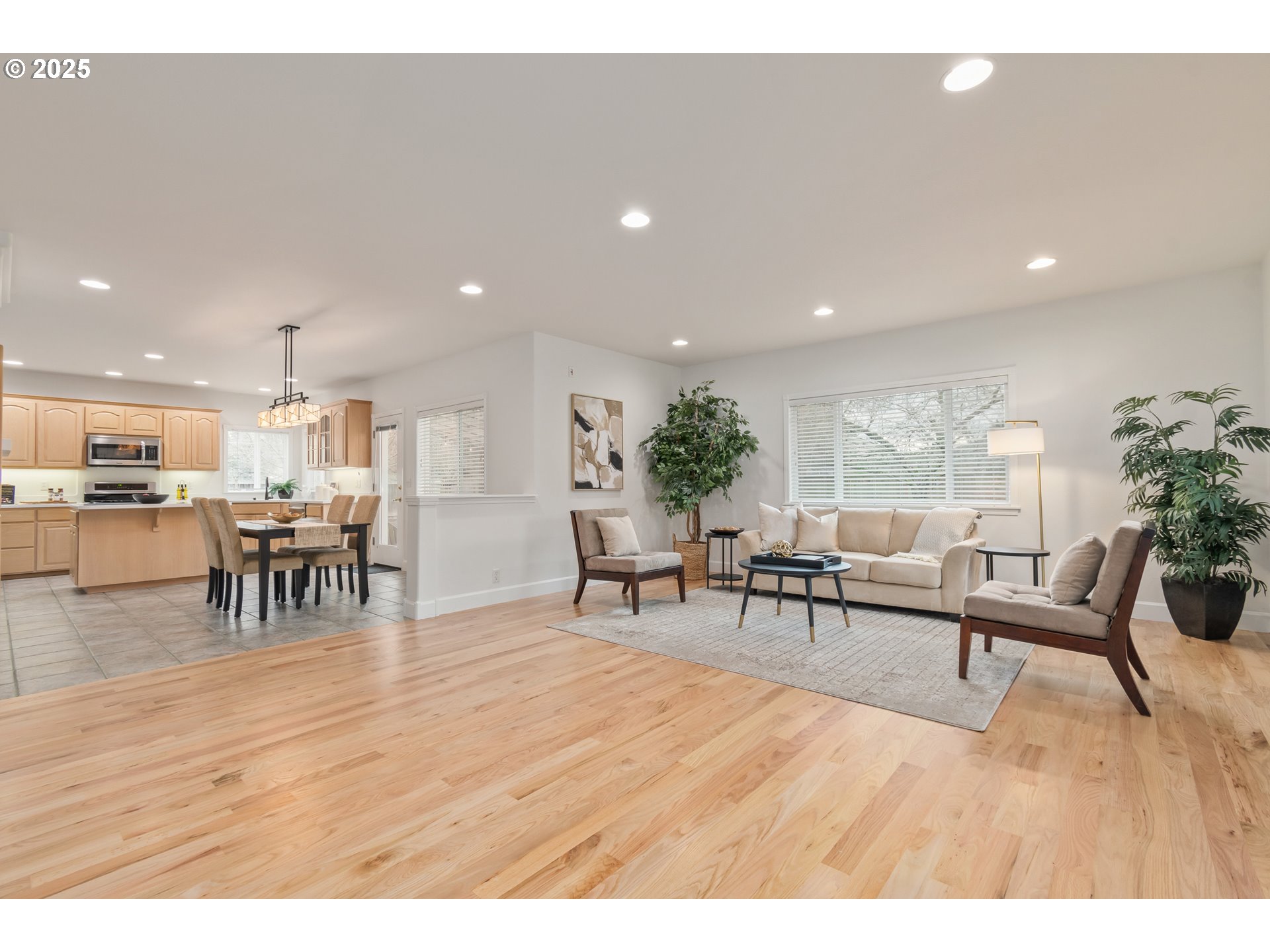 2360 Dale Avenue Eugene, OR 97408 - Photo 5 of 48 a living room with furniture and a dining table with kitchen view