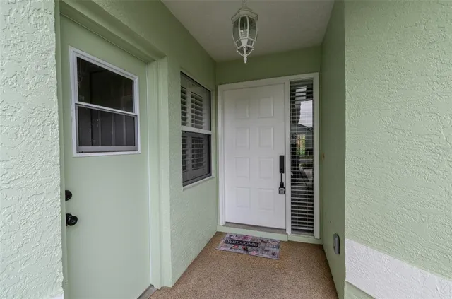 a view of an entryway of a house