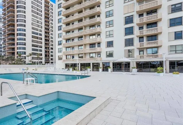 a view of building with outdoor space