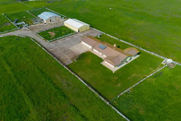 an aerial view of tennis court