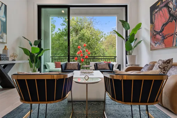 a room with furniture and window