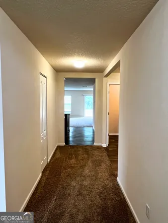 a view of a room with a gallery