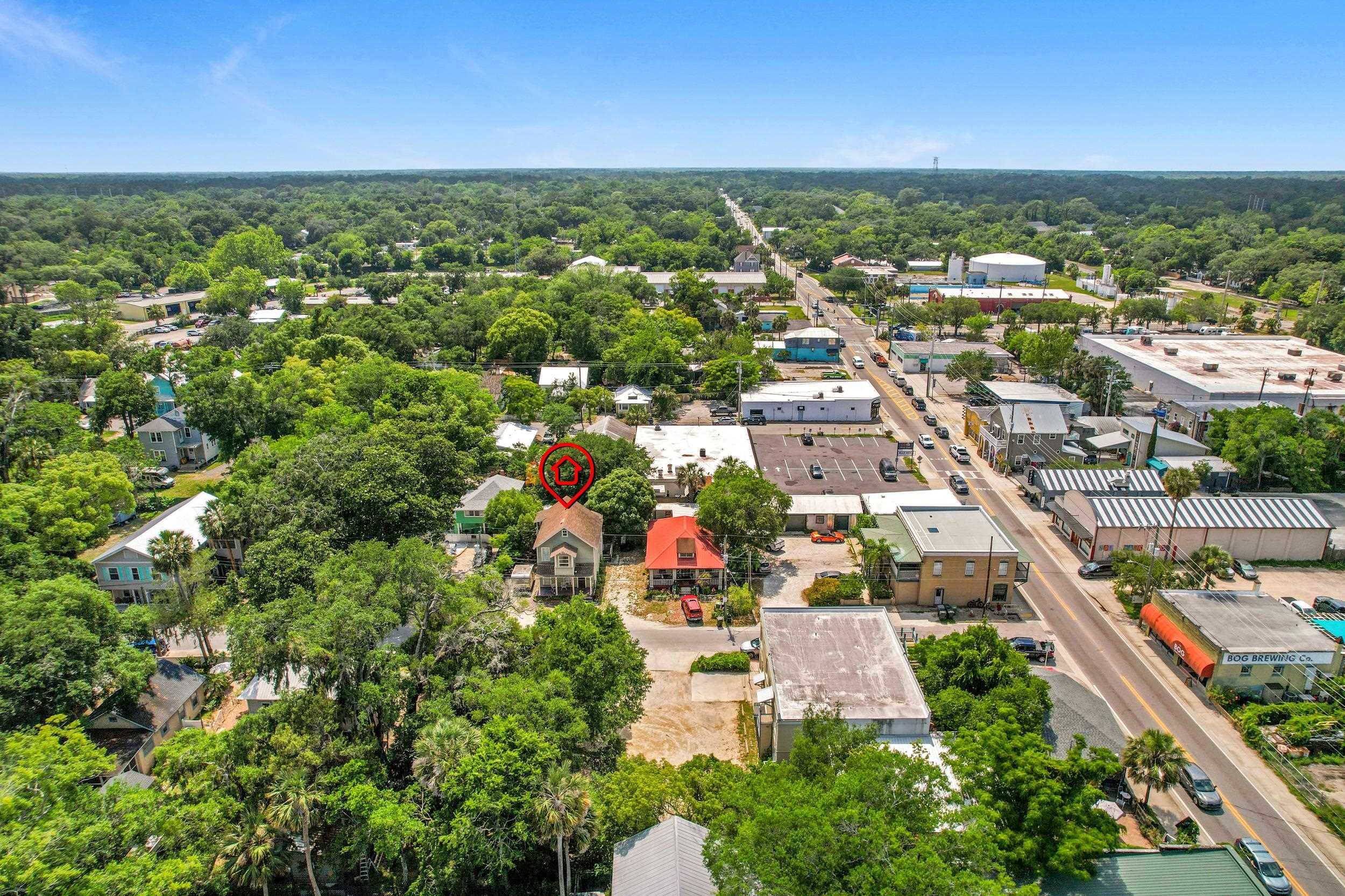 8 Davis Street St. Augustine, FL 32084 - Photo 3 of 36 an aerial view of residential houses with outdoor space and trees
