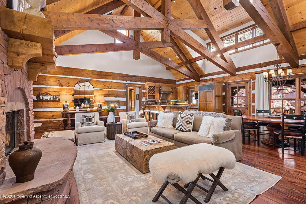 10 Arbaney Ranch Road Basalt, CO 81621 - Photo 3 of 16 a living room with lots of furniture and a ceiling fan