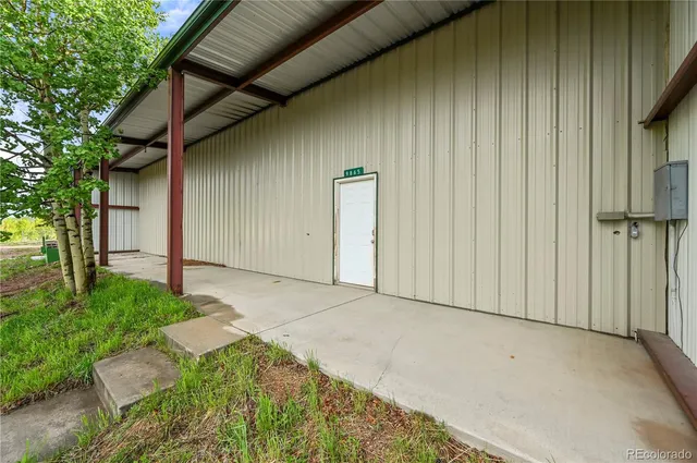 a view of backyard with potted plants