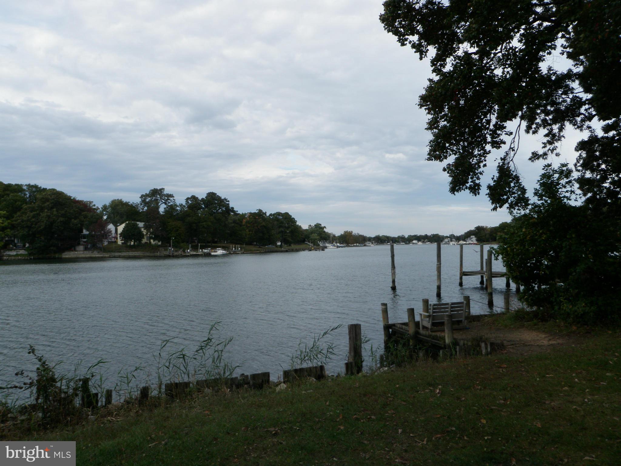View of the open water from the community beach