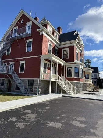 a front view of a building