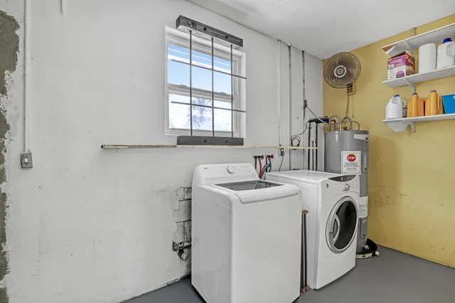 a view of a yard with an outdoor space