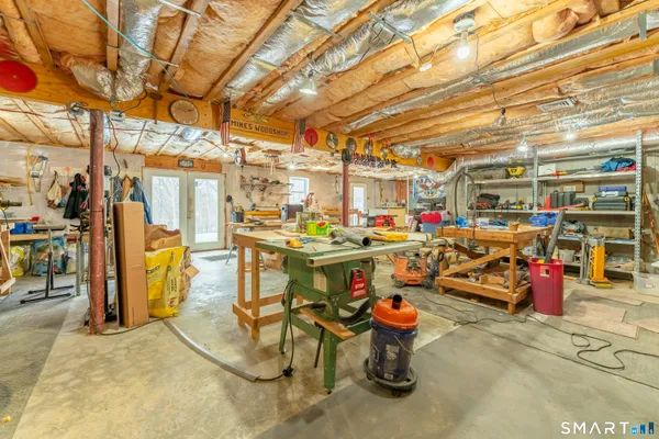 a view of a storage in a room