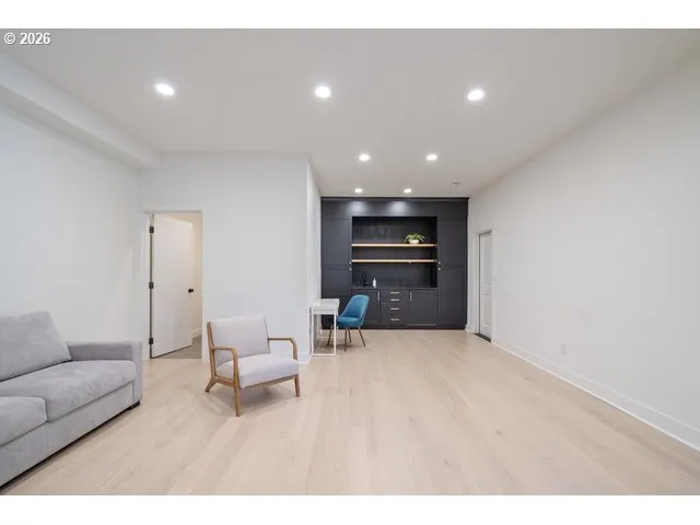 a living room with furniture and a couch