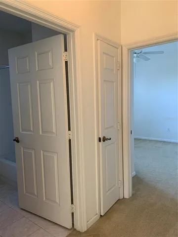 a view of a closet area
