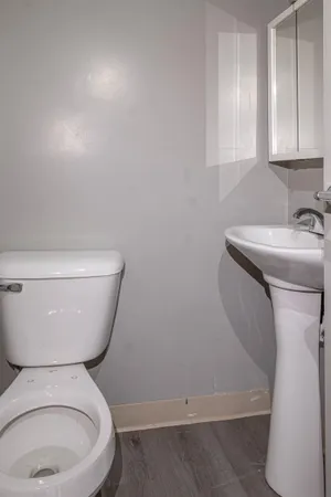 a bathroom with a sink and a toilet