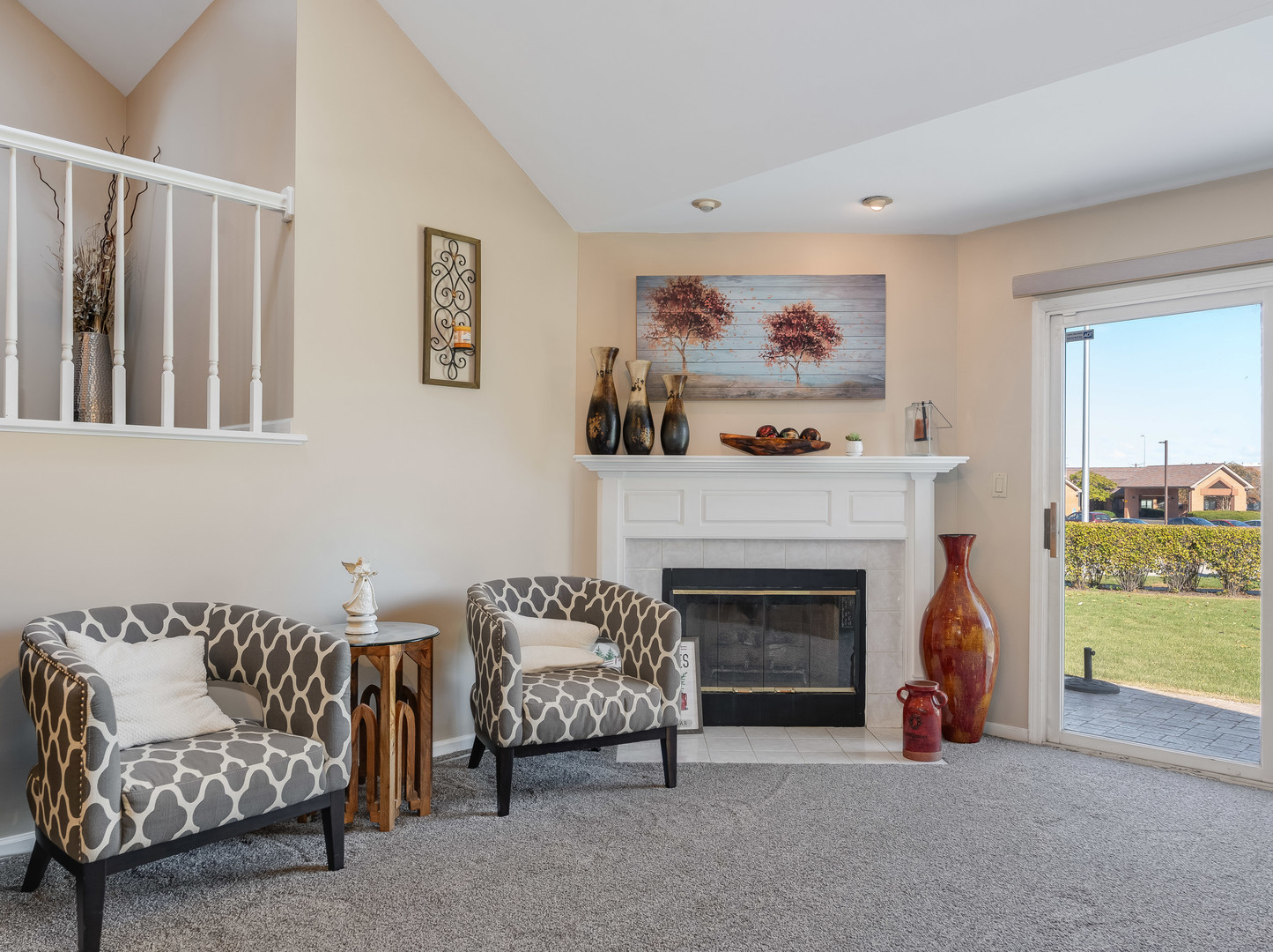 3419 Lake Side Circle Joliet, IL 60431 - Photo 12 of 26 a living room with furniture and a fireplace