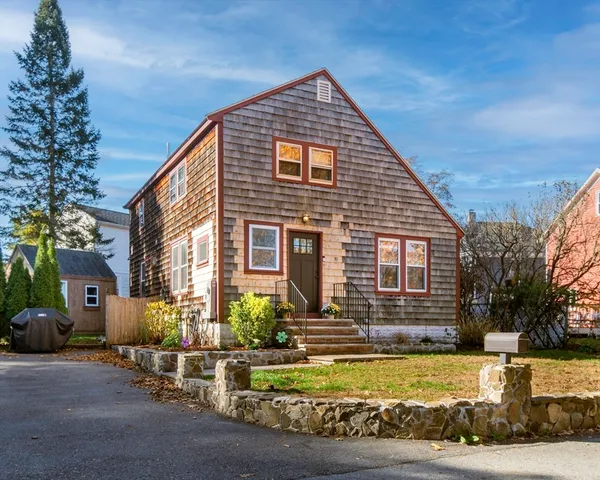 a view of a house with a patio