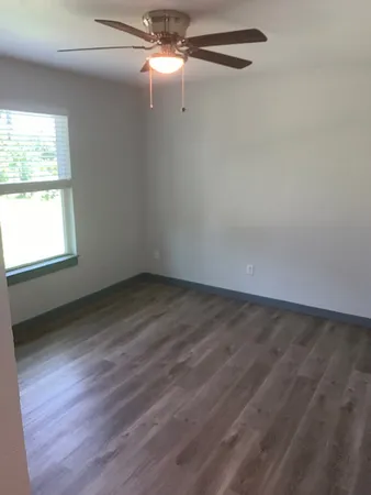 an empty room with a window