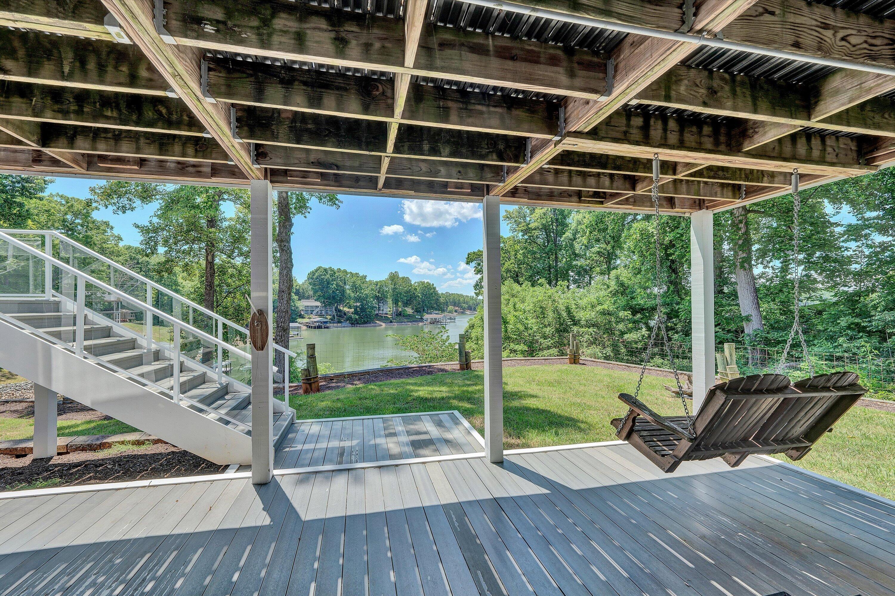 207 Winding Way Union Hall, VA 24176 - Photo 43 of 60 a view of roof deck with couches and wooden floor