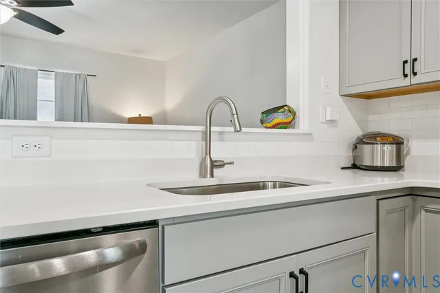 a close view of sink and tap