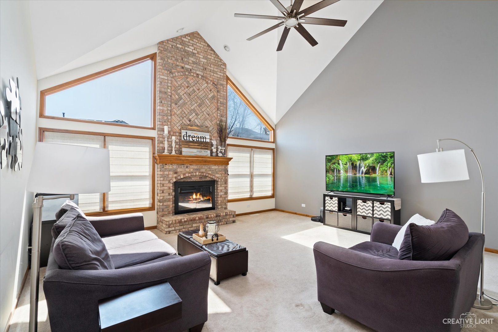 3812 Mistflower Lane Naperville, IL 60564 - Photo 9 of 49 a living room with furniture and a fireplace