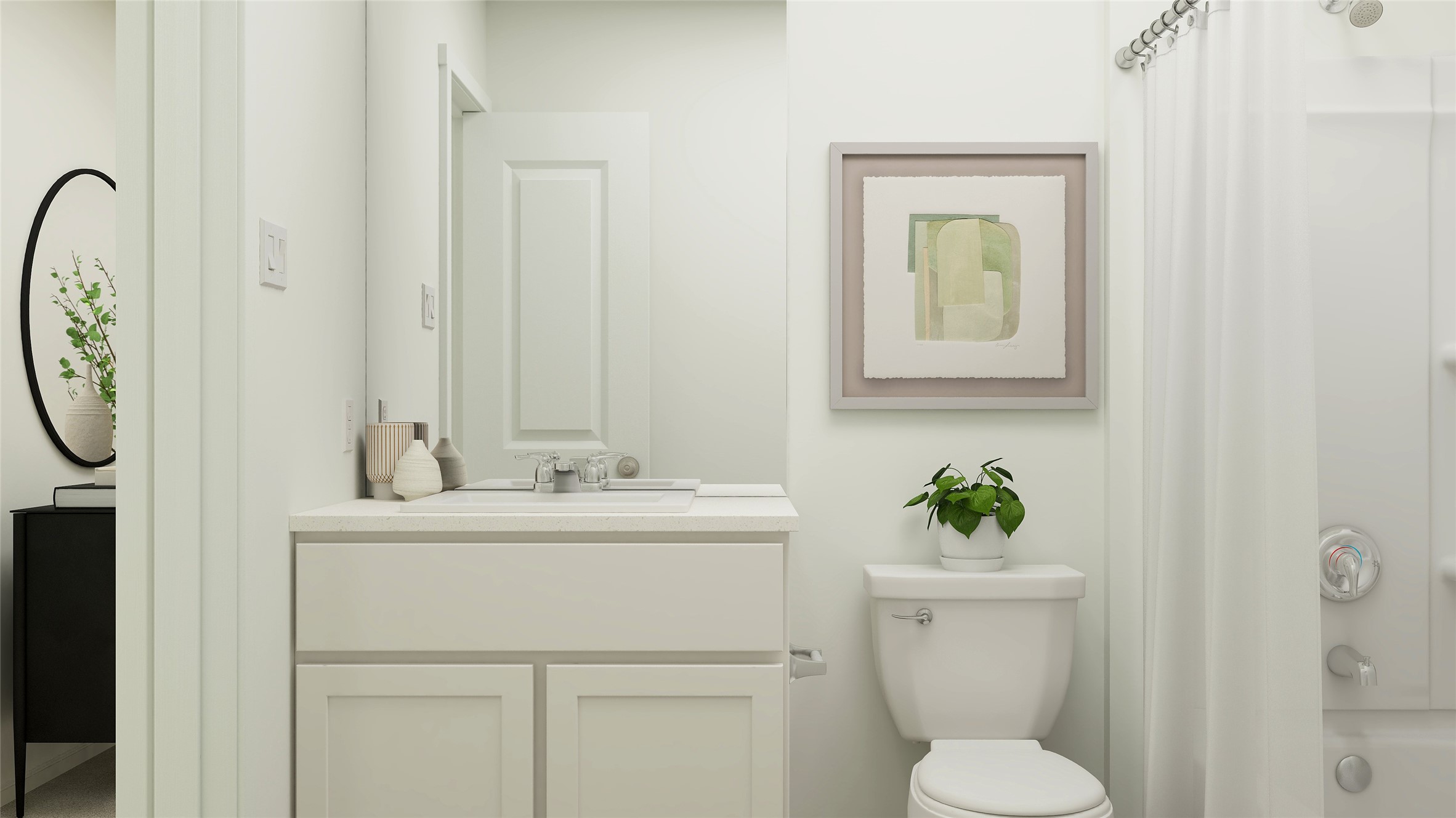 907 Pertuso Lane Huffman, TX 77336 - Photo 16 of 18 a bathroom with a toilet sink and mirror
